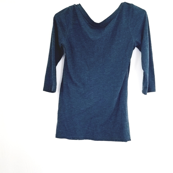 Lucky Brand womens size small blue peacock 3/4 sleeve length shirt - Picture 2 of 3